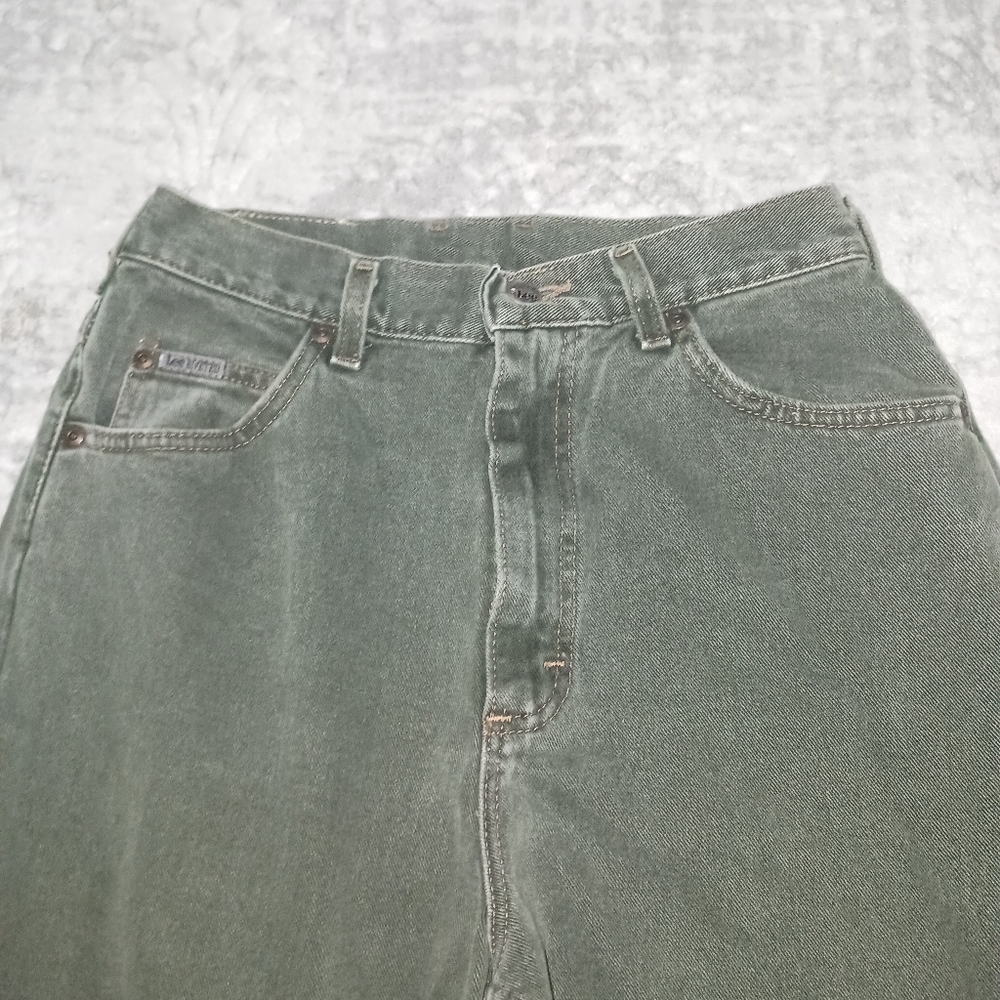 Vintage Lee Green High waist Mom Jeans Size Size 12 Short - Picture 10 of 13